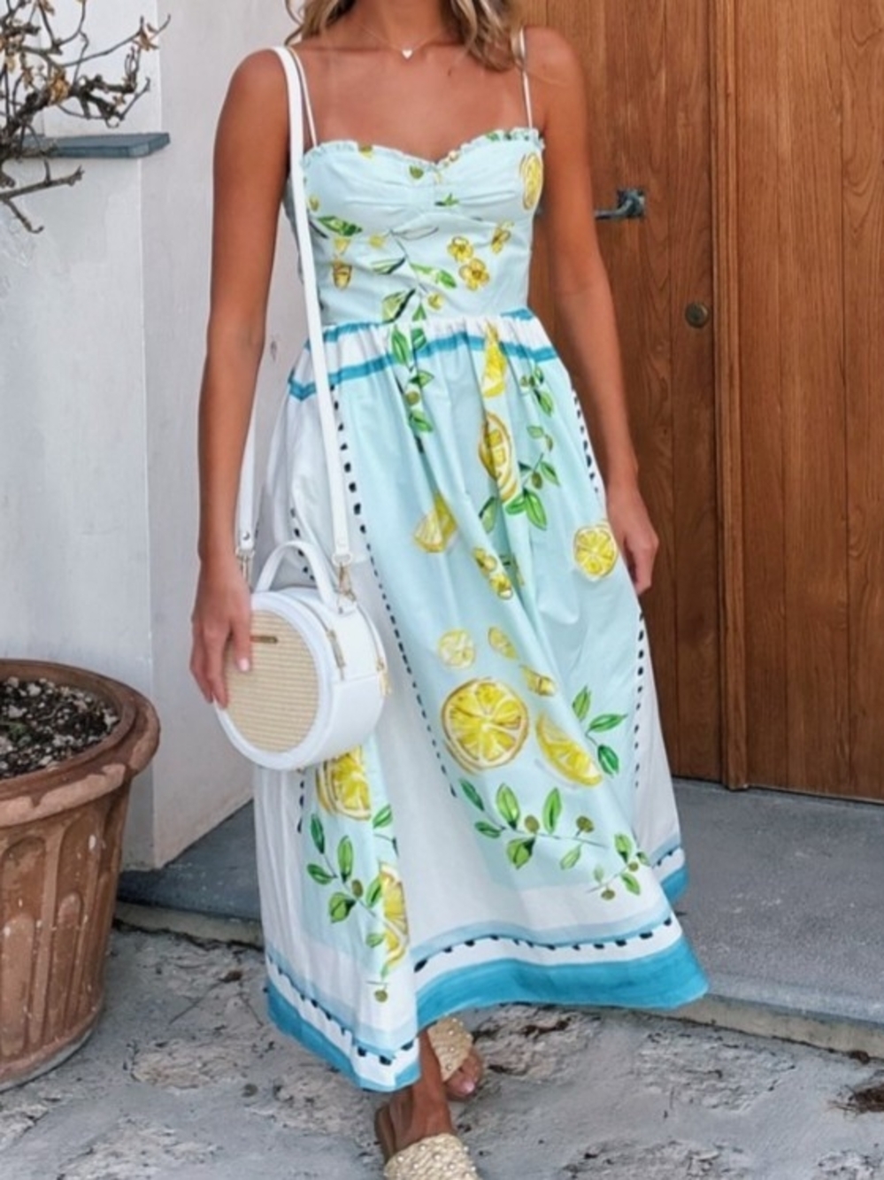 Zara Lemon Print dress
